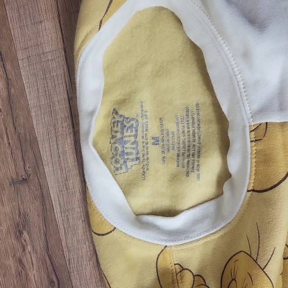 LOONEY TUNES Yellow Cream Tweety Bird Sweatshirt Jogger Set - Picture 8 of 12